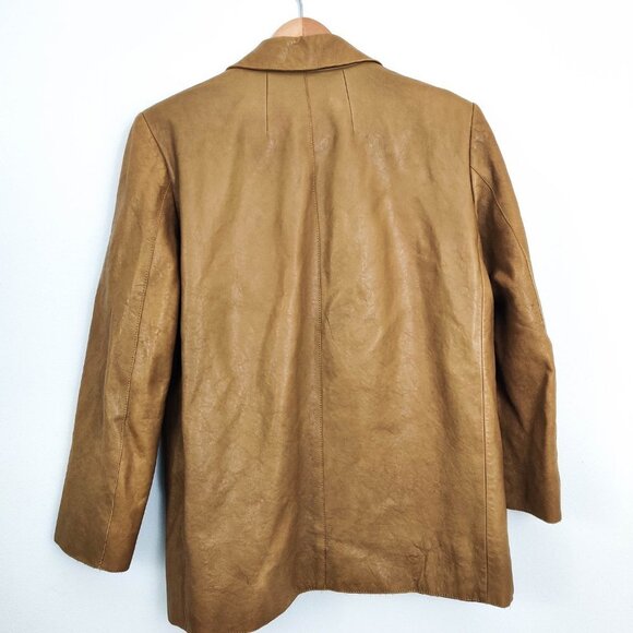 Khaite Russo Lambskin Leather Jacket in Tan 4 - Picture 9 of 15